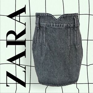 Zara High-Waisted Denim Mini
